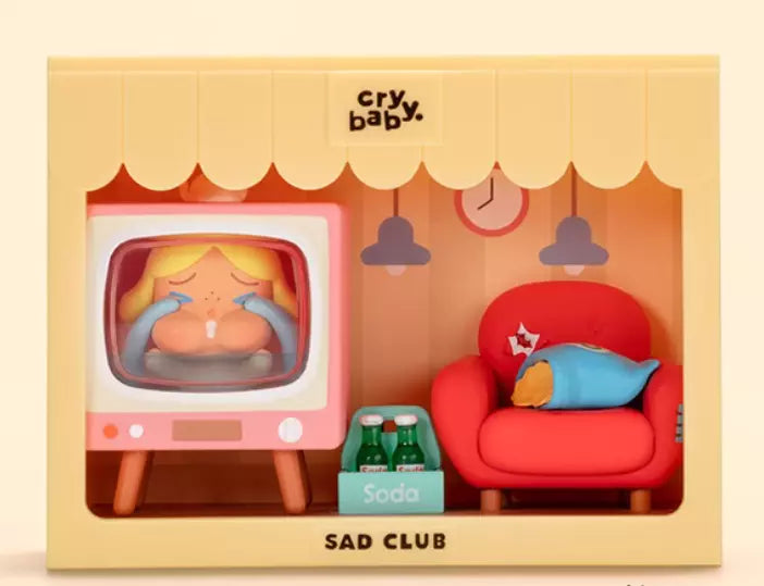 POP MART CRYBABY Sad Club Series Scene Sets Blind Box Confirmed Figure Toy Gift