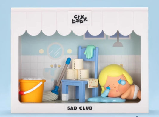 POP MART CRYBABY Sad Club Series Scene Sets Blind Box Confirmed Figure Toy Gift