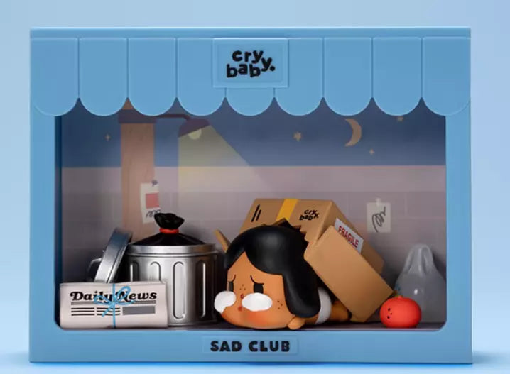 POP MART CRYBABY Sad Club Series Scene Sets Blind Box Confirmed Figure Toy Gift