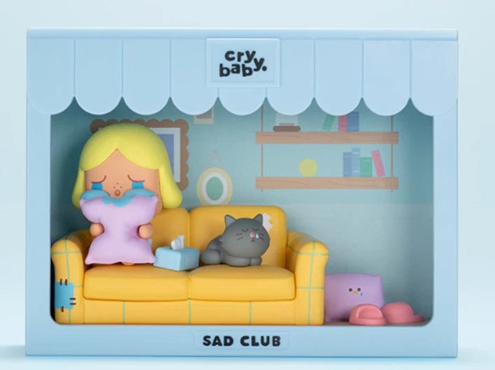 POP MART CRYBABY Sad Club Series Scene Sets Blind Box Confirmed Figure Toy Gift
