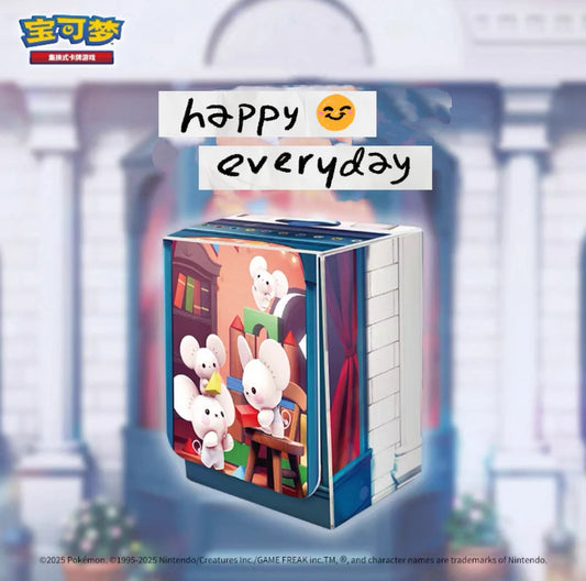 Pokemon collectible card game PTCG reward round deck storage box