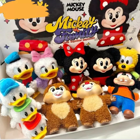 POPMART Mickey Family Cute Together Keychain Series Blind Box Confirmed Figure