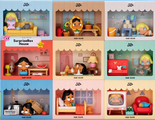 POP MART CRYBABY Sad Club Series Scene Sets Blind Box Confirmed Figure Toy Gift