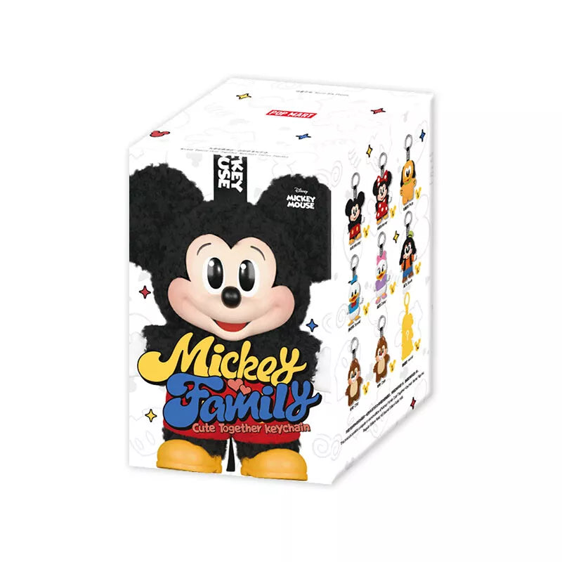 POPMART Mickey Family Cute Together Keychain Series Blind Box Confirmed Figure
